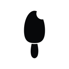 ice cream - black vector icon