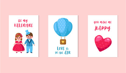 Cute cartoon valentines day