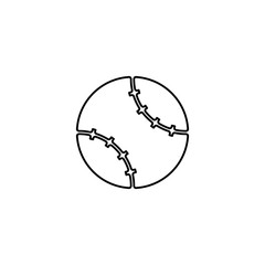baseball icon. vector flat illustration