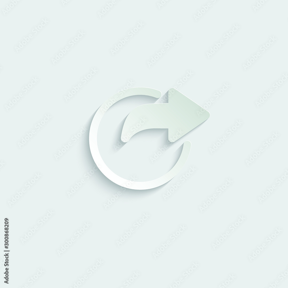 Aufkleber export arrow, forward icon, share or exit icon. vector square and arrow paper icon