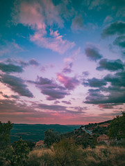 sunset in the mountains