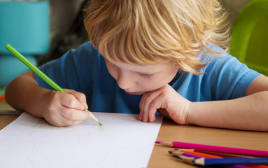 Preschooler with a tablet computer