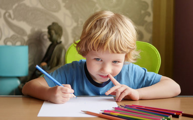 Preschooler with a tablet computer