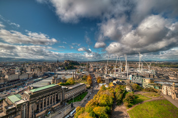 view of the city of Edinburgh - Scotland - United Kingdom.