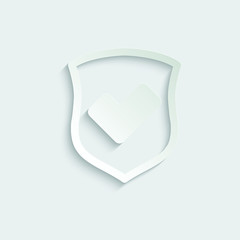  protect icon. secure,  Shield  icon paper icon