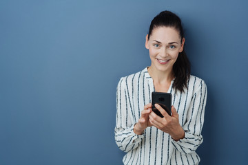 Happy young woman with a friendly smile