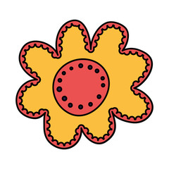 beautiful flower garden isolated icon