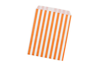 open paper envelopes orange, stripe