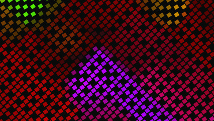 Geometric design. Halftone geometric design with a set of colorful abstract rhombuses. Multicolor, rainbow vector layout with lines, rectangles. Decorative design in an abstract style with rectangles.