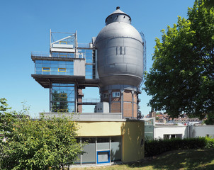 Wasserturm und Hochofen - Hüttenpark im saarländischen Neunkirchen