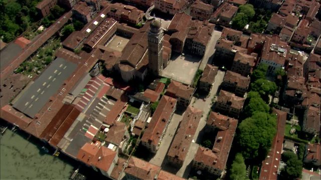 Panoramica aerea della città di Venezia
