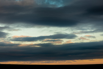 Beautiful evening sky, amazing sunset