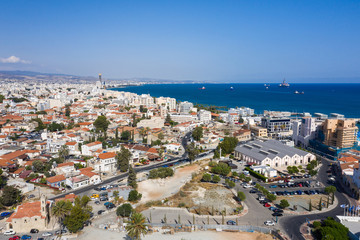 Naklejka na ściany i meble Aerial: The cityscape of Limassol