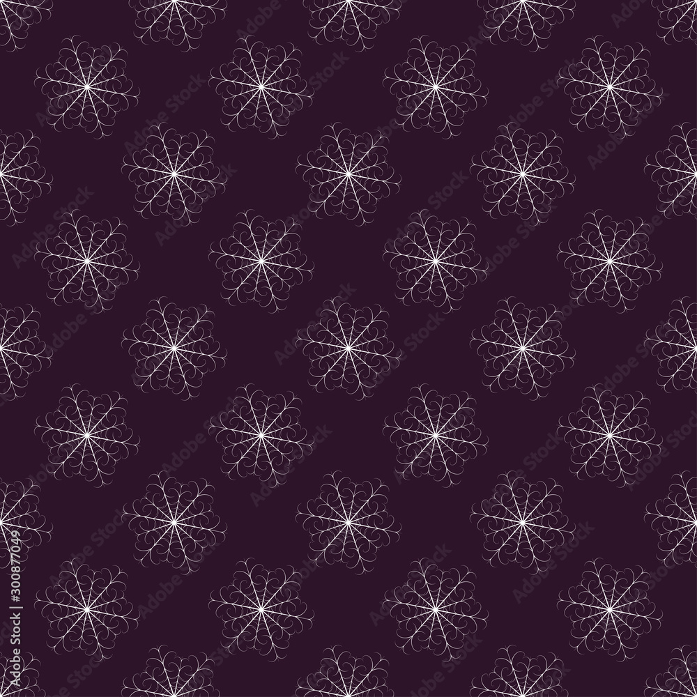 Poster seamless christmas snow flake pattern. trendy vector wallpaper. christmas backdrop. modern abstract 