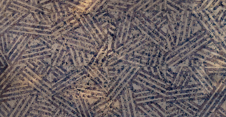 triangles on the wall after unsuccessful tile laying