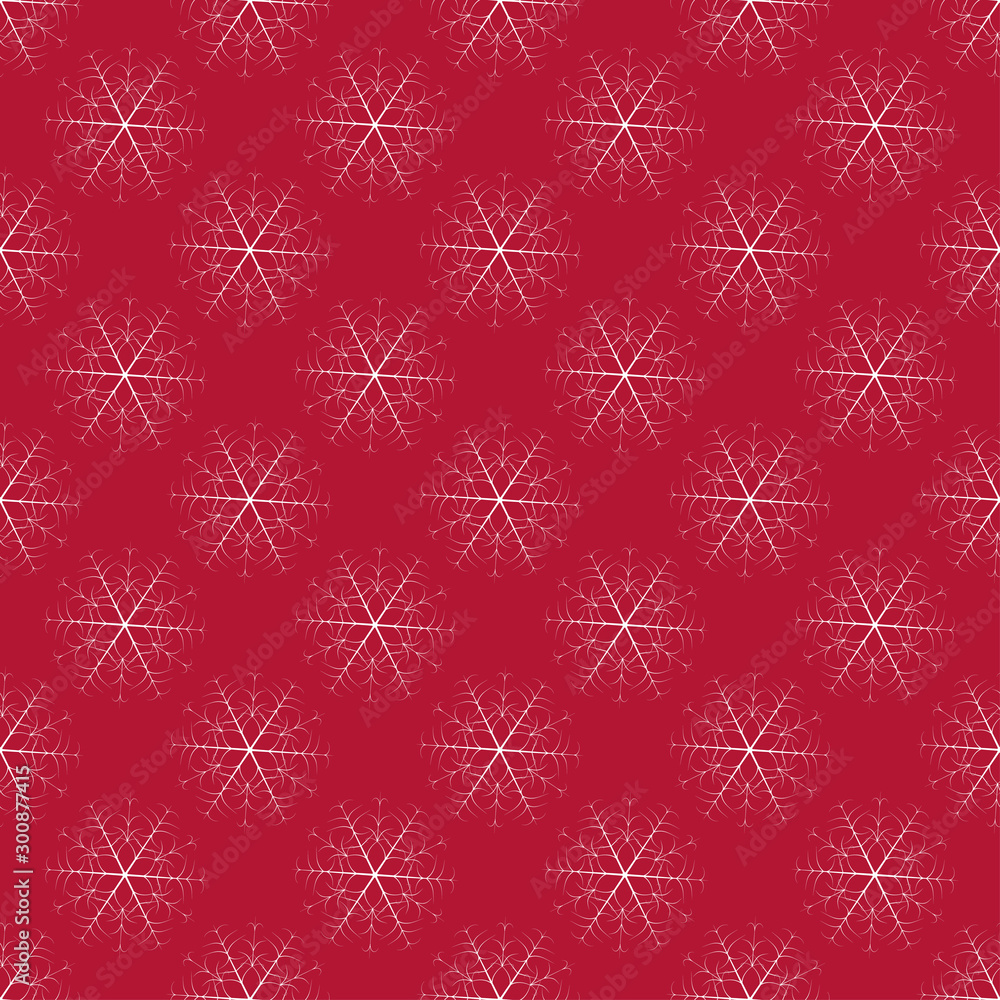 Poster seamless christmas snow flake pattern. trendy vector wallpaper. christmas backdrop. modern abstract 