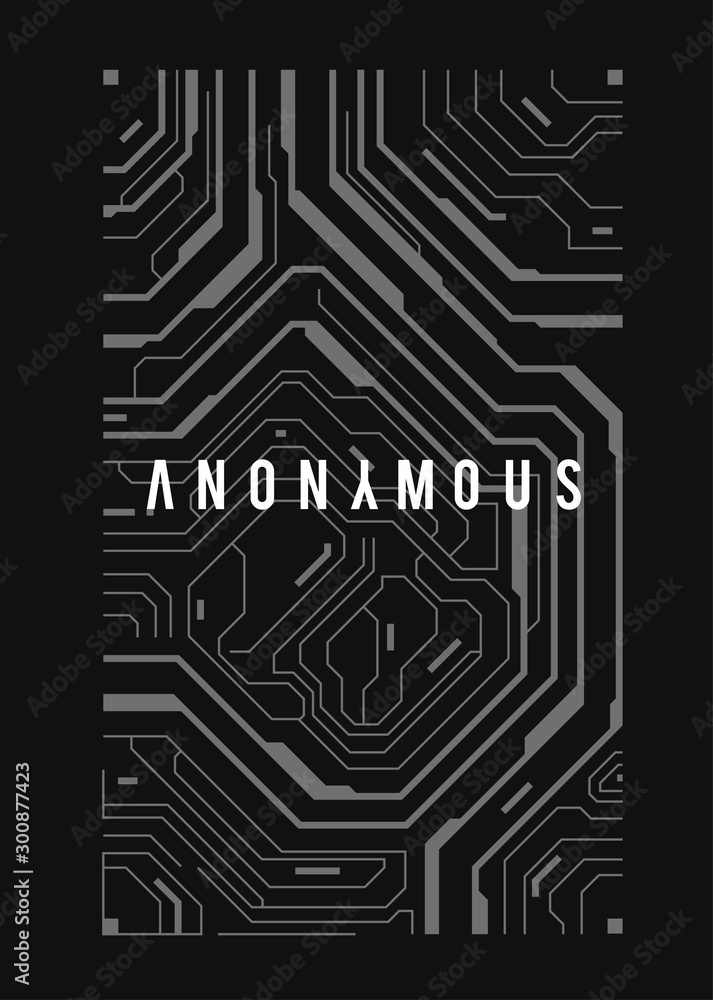 Poster cyberpunk futuristic poster. tech abstract poster template with hud elements. modern flyer for web a