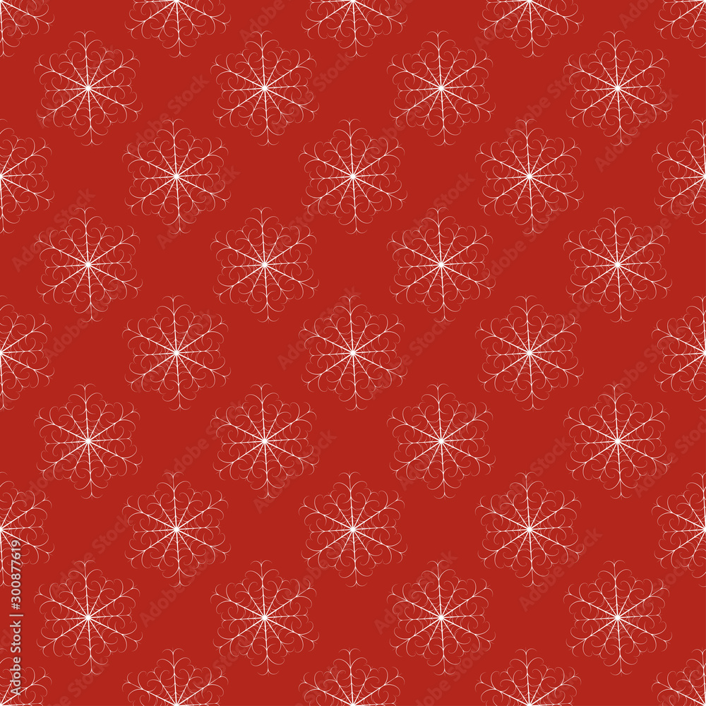 Poster seamless christmas snow flake pattern. trendy vector wallpaper. christmas backdrop. modern abstract 
