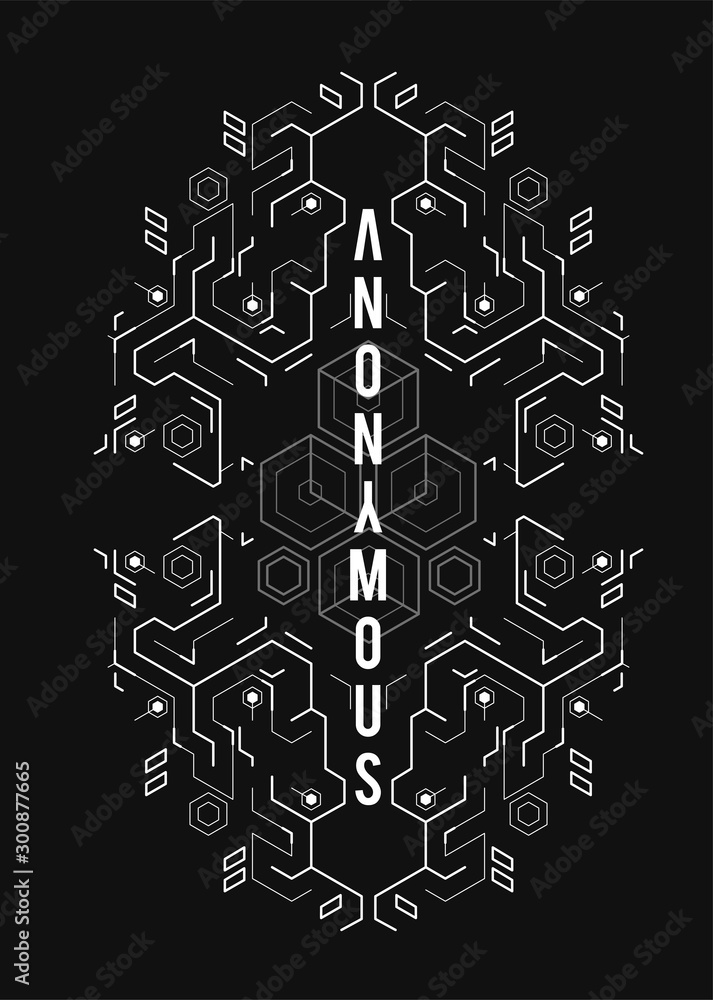 Poster cyberpunk futuristic poster. tech abstract poster template with hud elements. modern flyer for web a