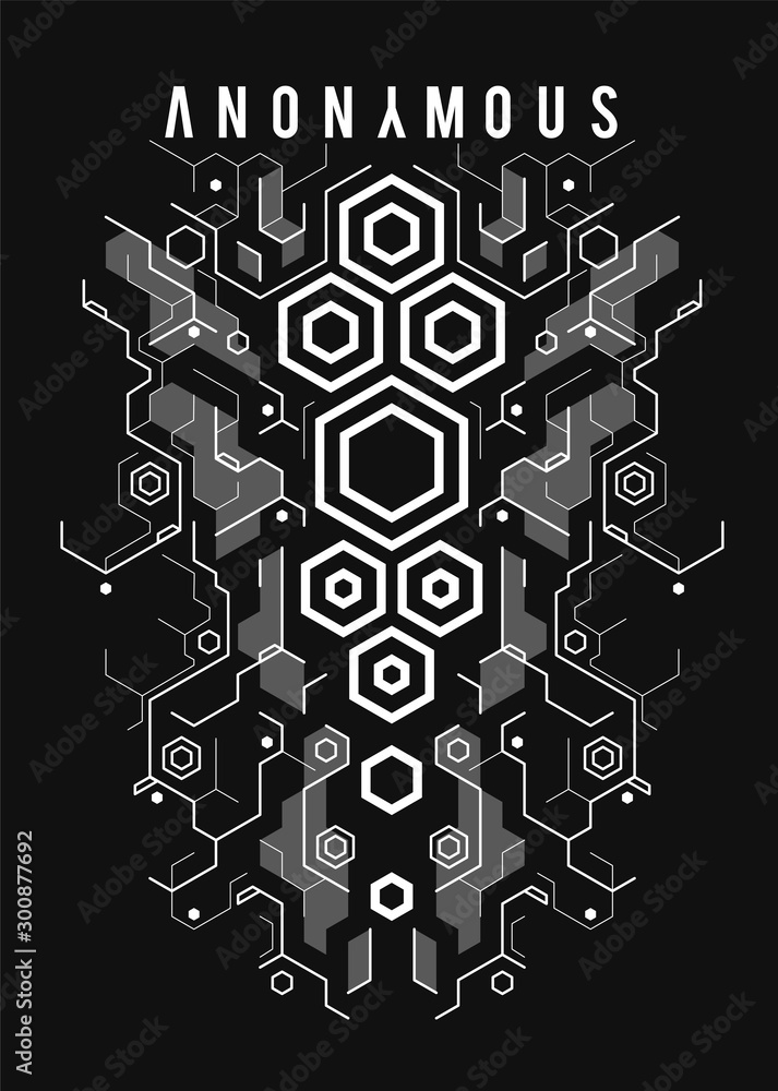 Poster cyberpunk futuristic poster. tech abstract poster template with hud elements. modern flyer for web a