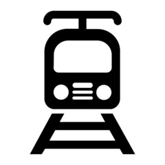 Train icon vector. Modern Transportation illustration symbol. tram sign or logo.