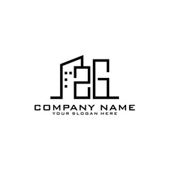 ZG With Building For Construction Company Logo