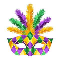 Mardi Gras carnival mask. - obrazy, fototapety, plakaty