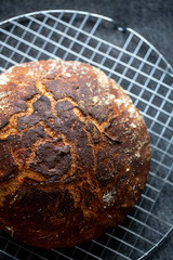 Freshly home made baked sourdough bread