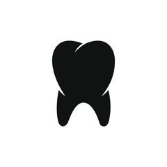Tooth graphic icon. Tooth sign isolated on white background. Dental logo. Dental care symbol. Vector illustration