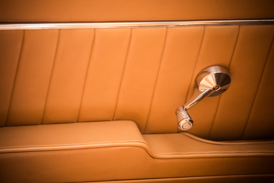 Window crank of vintage car