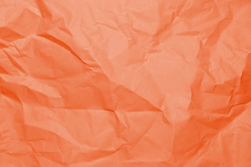 Orange texture of crumpled paper.