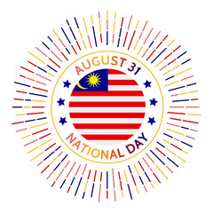 Malaysia National Day badge. Independence of the Federation of Malaya from the United Kingdom in 1957. Celebrated on August 31.