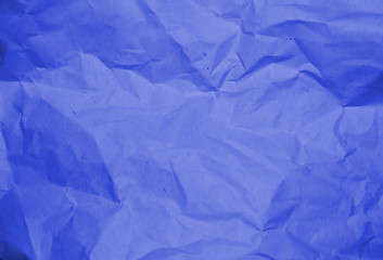 Blue crumpled paper texture background.