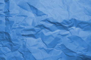 Obraz premium Blue crumpled paper texture background.