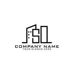 Fototapeta premium SO With Building For Construction Company Logo