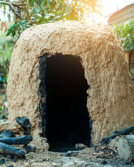 Antique charcoal kiln