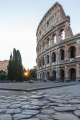 Sunrise at the Rome Colosseum, Italy