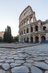 Obraz na płótnie Canvas Sunrise at the Rome Colosseum, Italy
