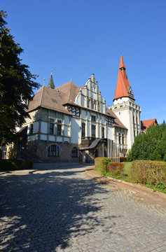 Bernburg Saale, Germany historical spa house (Kurhaus) building, architecture, view