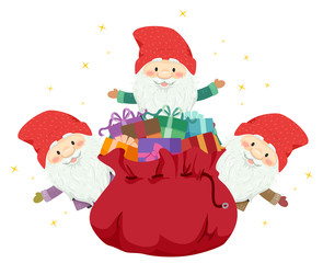 Iceland Yule Lads Gifts Bag Illustration