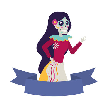 katrina skull comic character icon