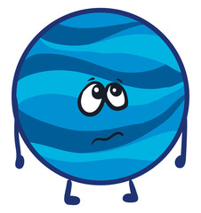 Neptun planet, illustration, vector on white background. © Morphart