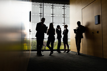 Group of Business People in modern office interior