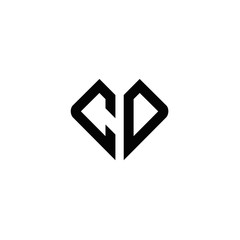 Letter CD logo icon design template elements
