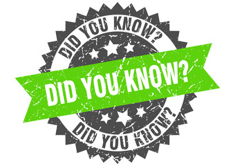 did you know grunge stamp with green band. did you know