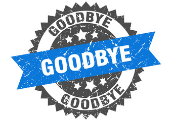 goodbye grunge stamp with blue band. goodbye