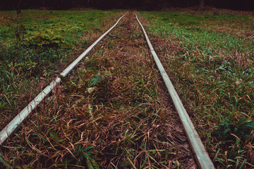 Old railroad tracks