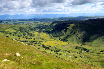 Fototapeta na wymiar View through the Swindale valley, Lake District National Park, Cumbria, England, UK