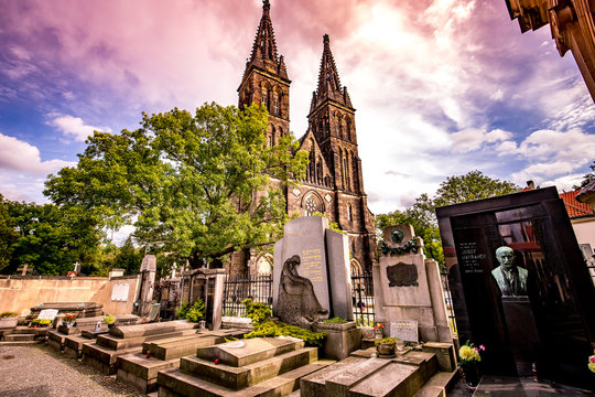 Vysehrad cemetery, Prague, czech republic
