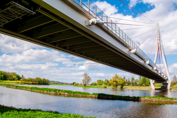 Fototapeta premium Elbe Brücke - Dresden Niederwartha in Sachsen 
